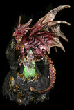 Red Dark Legends Dragon on Castle with LED Crystal | Angel Clothing