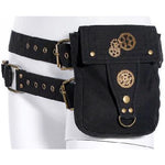 RQBL Black Steampunk Belt Bag | Angel Clothing