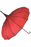 Red Ribbed Pagoda Umbrella / Parasol | Angel Clothing