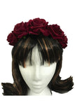 Red Rose Hair Garland Gothic Headdress | Angel Clothing