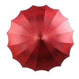 Red Patterned Pagoda Umbrella / Parasol | Angel Clothing
