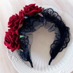 Red Rose Lolita Headband | Angel Clothing