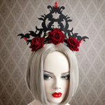 Red Rose and Flourish Gothic Headpiece | Angel Clothing