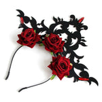 Red Rose and Flourish Gothic Headpiece | Angel Clothing
