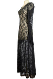 Pentagramme Long Gothic Lace Dress (M) | Angel Clothing
