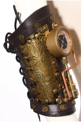 RQBL Steampunk Arm Gauntlet Compass LED | Angel Clothing