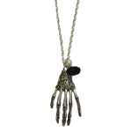 Skeleton Hand and Rose Necklace | Angel Clothing