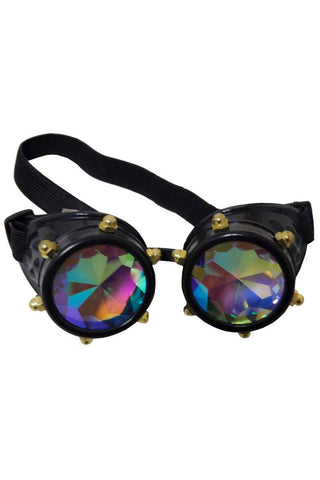 Steampunk Crystal Vision Goggles with Kaleidoscopic Lenses | Angel Clothing