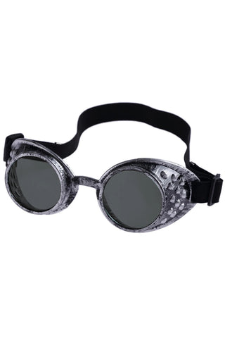 Victorian Industrial Steampunk Goggles Antique Silver | Angel Clothing