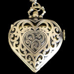 Steampunk Heart Shaped Necklace Pocket Watch | Angel Clothing