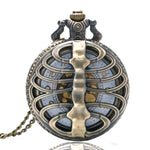 Steampunk Pocket Watch with Ribcage on Necklace Chain | Angel Clothing