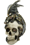 Steampunk Steel Wing Dragon Skull 21cm | Angel Clothing