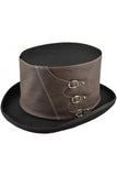 Steampunk Top Hat Faux Leather Band | Angel Clothing