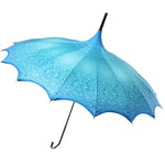 Teal Patterned Pagoda Umbrella / Parasol | Angel Clothing