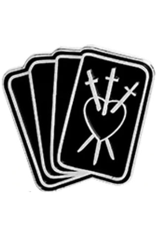 Three of Swords Tarot Cards Gothic Pin | Angel Clothing