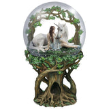 Anne Stokes Pure Heart Unicorn Snow Globe 18cm | Angel Clothing
