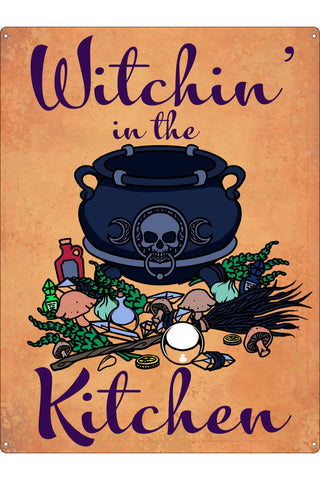 Witchin' in the Kitchen Tin Sign | Angel Clothing