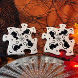 Alchemy Gothic Black Cats Jigsaw Coasters | Angel Clothing
